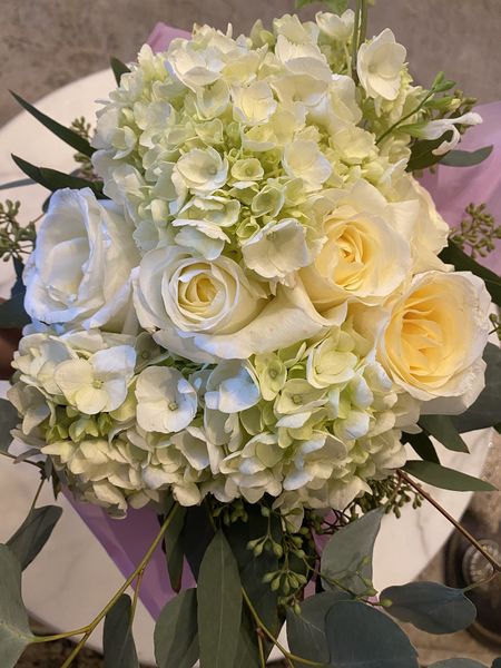 White hydrangea bouquet